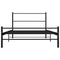 vidaXL Bed Frame without Mattress Black Metal 90x200 cm