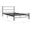 vidaXL Bed Frame without Mattress Black Metal 90x200 cm