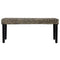 vidaXL Bench 110 cm Black Natural Kubu Rattan and Solid Mahogany Wood