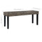 vidaXL Bench 110 cm Black Natural Kubu Rattan and Solid Mahogany Wood
