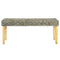 vidaXL Bench 110 cm Natural Kubu Rattan and Solid Mahogany Wood