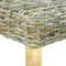 vidaXL Bench 110 cm Natural Kubu Rattan and Solid Mahogany Wood