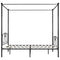 vidaXL Bed Frame without Mattress with Canopy Black 200x200 cm Metal