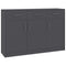 vidaXL Sideboard Grey 110x30x75 cm Engineered Wood