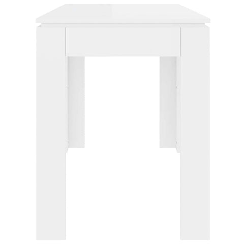 vidaXL Dining Table High Gloss White 120x60x76 cm Engineered Wood