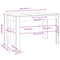 vidaXL Dining Table High Gloss White 120x60x76 cm Engineered Wood