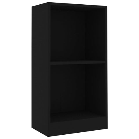 vidaXL Bookshelf Black 40x24x75 cm Engineered Wood