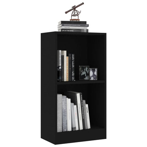 vidaXL Bookshelf Black 40x24x75 cm Engineered Wood