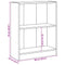 vidaXL Bookshelf White 60x24x76 cm Engineered Wood