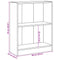 vidaXL Bookshelf Black 60x24x76 cm Engineered Wood