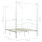 284470 vidaXL Canopy Bed Frame without Mattress White Metal 120x200 cm