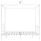 284473 vidaXL Canopy Bed Frame without Mattress White Metal 180x200 cm Super King