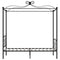 284475 vidaXL Canopy Bed Frame without Mattress Black Metal 100x200 cm