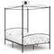 284477 vidaXL Canopy Bed Frame without Mattress Black Metal 140x200 cm