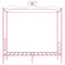 284487 vidaXL Canopy Bed Frame without Mattress Pink Metal 100x200 cm