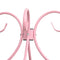 284487 vidaXL Canopy Bed Frame without Mattress Pink Metal 100x200 cm