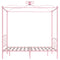 284488 vidaXL Canopy Bed Frame without Mattress Pink Metal 120x200 cm