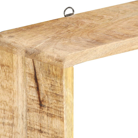 vidaXL 3 Piece Wall Cube Shelf Set Soild Mango Wood