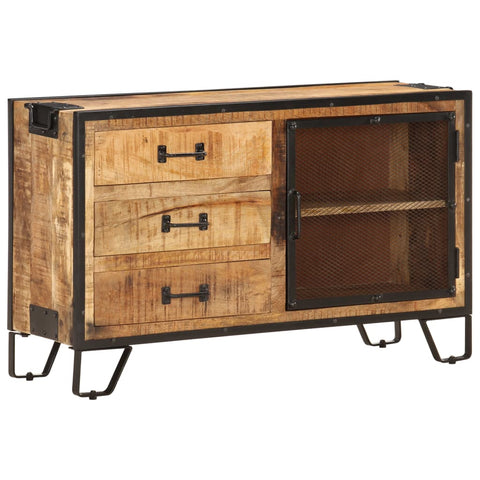 vidaXL Sideboard 100x31x60 cm Solid Rough Mango Wood