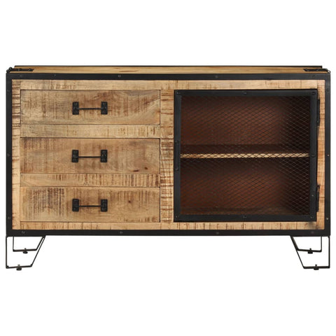 vidaXL Sideboard 100x31x60 cm Solid Rough Mango Wood