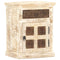 vidaXL Bedside Cabinet White 40x30x50 cm Solid Mango Wood