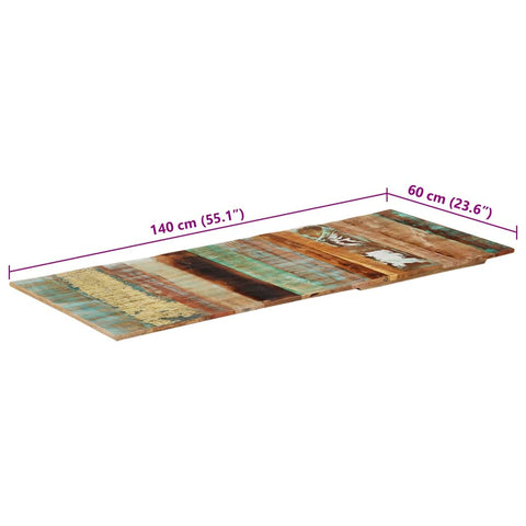 vidaXL Rectangular Table Top 60x140 cm 15-16 mm Solid Reclaimed Wood