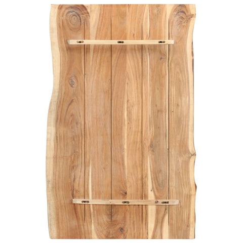 vidaXL Table Top Solid Acacia Wood 100x(50-60)x3.8 cm