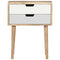vidaXL Bedside Cabinet 47x35x59 cm Solid Mango Wood