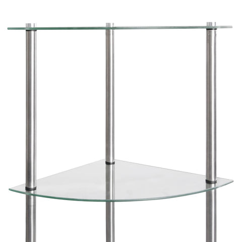 vidaXL 6-Tier Shelf Transparent 30x30x160 cm Tempered Glass