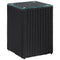 vidaXL Side Tables 3 pcs with Glass Top Black Poly Rattan