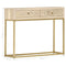 vidaXL Console Table Gold 90x30x75 cm Solid Mango Wood