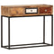 vidaXL Console Table Gold 90x30x75 cm Solid Reclaimed Wood