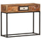 vidaXL Console Table Gold 90x30x75 cm Solid Reclaimed Wood