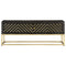 vidaXL Coffee Table Black and Gold 90x50x35 cm Solid Mango Wood