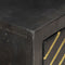 vidaXL Console Table Black and Gold 90x30x75 cm Solid Mango Wood