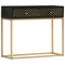 vidaXL Console Table Black and Gold 90x30x75 cm Solid Mango Wood