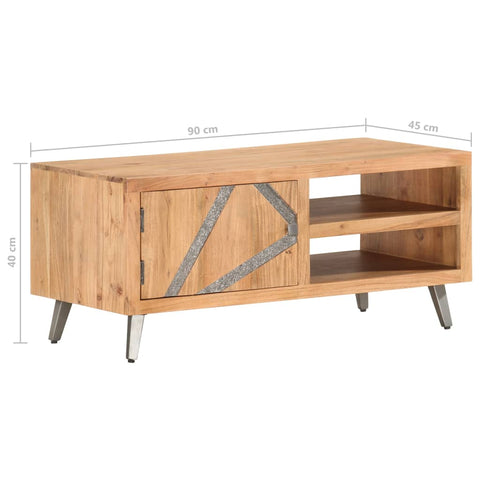 vidaXL Coffee Table 90x45x40 cm Solid Acacia Wood