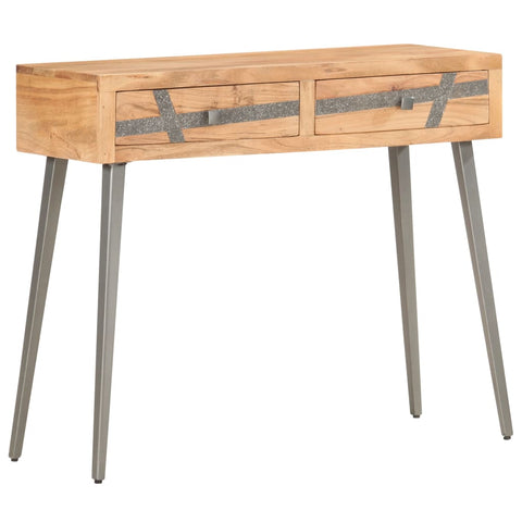 vidaXL Console Table 90x30x75 cm Solid Acacia Wood