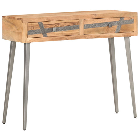 vidaXL Console Table 90x30x75 cm Solid Acacia Wood