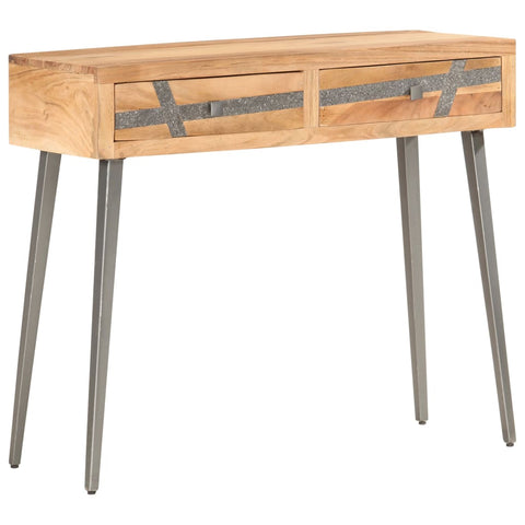 vidaXL Console Table 90x30x75 cm Solid Acacia Wood