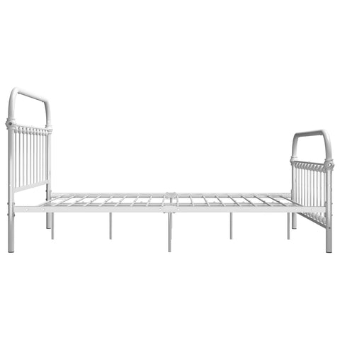 284495 vidaXL Bed Frame without Mattress White Metal 140x200 cm