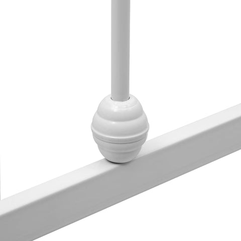 284495 vidaXL Bed Frame without Mattress White Metal 140x200 cm