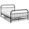 vidaXL Bed Frame without Mattress with Headboard Black 160x200 cm Metal