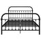 vidaXL Bed Frame without Mattress with Headboard Black 160x200 cm Metal