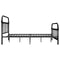 vidaXL Bed Frame without Mattress with Headboard Black 160x200 cm Metal