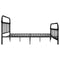 vidaXL Bed Frame without Mattress with Headboard Black 180x200 cm Super King Metal