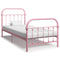 284510 vidaXL Bed Frame without Mattress Pink Metal 90x200 cm