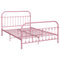 284512 vidaXL Bed Frame without Mattress Pink Metal 120x200 cm