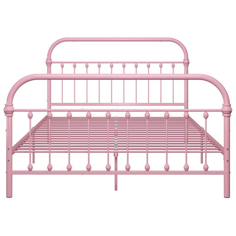 284512 vidaXL Bed Frame without Mattress Pink Metal 120x200 cm