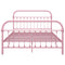 284512 vidaXL Bed Frame without Mattress Pink Metal 120x200 cm
